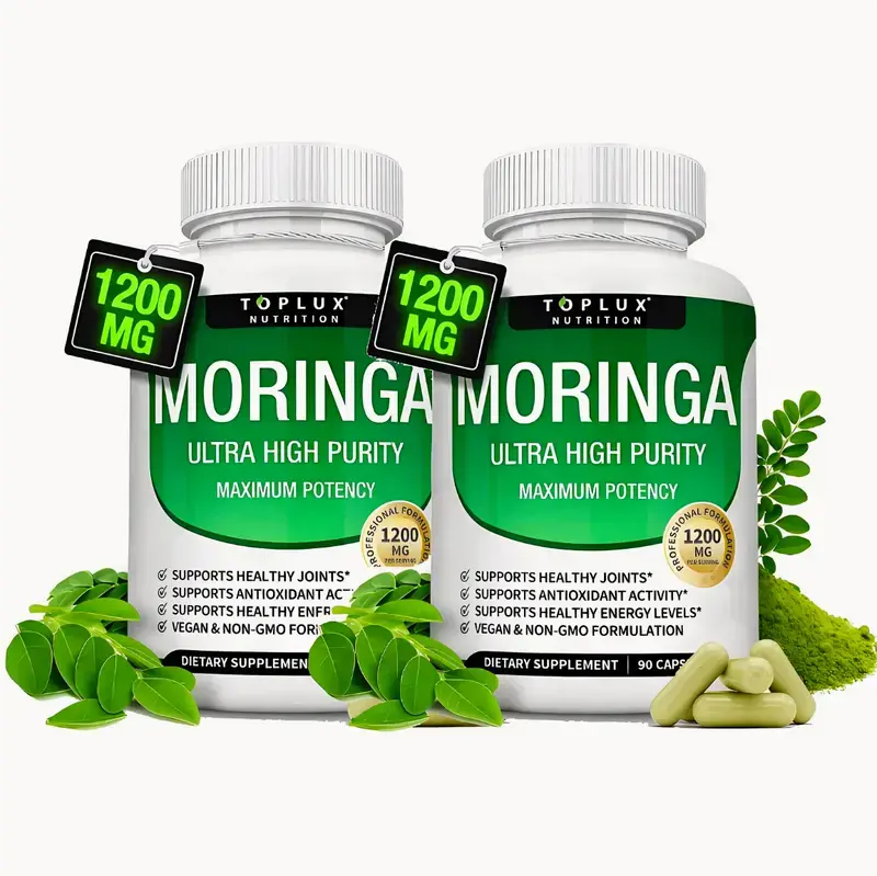 ck/ Moringa Dietary supplement Capsules 1200mg - Moringa Capsules - Pure Moringa Powder for Immune, Gut health Support the immune system 90 Capsules Natural Green Superfood, Vegan health food