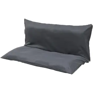 Three Seat Swing Replacement Cushions Cover ONLY, Anti-Slip Tie Rope Design Bench Cushions Cover for Outdoor Furniture, Zipper Easy to Change Porch Swing Cushions Cover (Dark Gray, "W x 40"D x 4"T)