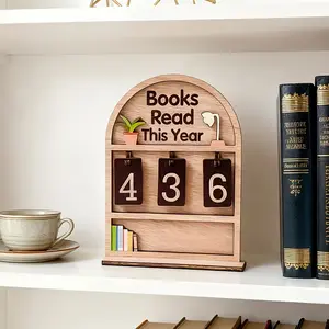 DIY Book Reading Tracker Journal, Perfect for Reading Goals Challenge, Ideal Gift for Teachers, Writers, Literature Lovers, Home Library Decor, Shelf Accessory