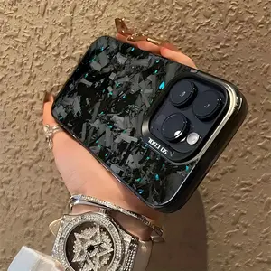 Phone Case - A Phone Case Made of Blue Carbon Fiber, Compatible with Multiple Iphone Such As 17, 16E, 16, 15, 14, 13, 12, 11 Mini, Pro, Max, Air, X, XR, XSMAX, 8, And 7 Plus, Offering a Matte End And Drop Protection