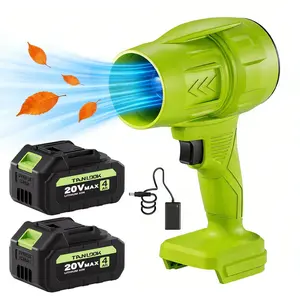 Leaf Blower Cordless, TANLOOK Turbo Jet Blower Violent Turbo Fan Power Air Duster with Battery & Quick Charger for Leaf Blowing Dust Removal Snow Removal Car Drying
