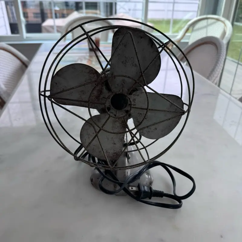 Vintage Bersted Electric Fan 1940s-50s Industrial Desk Fan Working Antique Farmhouse Decor