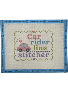 Car Rider Line Stitcher Needlepoint Canvas