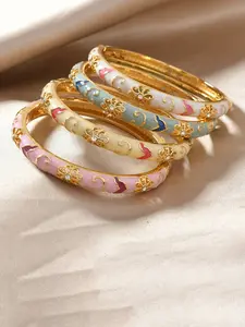 Vintage Floral Design Bracelet, Copper Chain, Daily Wear Accessory, All Seasons Wear, Perfect for Parties, Casual, Trendy and Elegant Gift for Women, Floral Pattern, Elegant Bangle