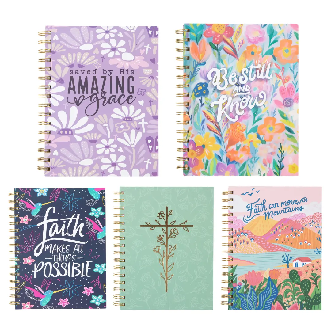 Love in Faith Hardcover Spiral Binding Journal - Stylish Grace Notebook for Daily Thoughts, Scripture Notes, Goal Setting (Office Stationery)
