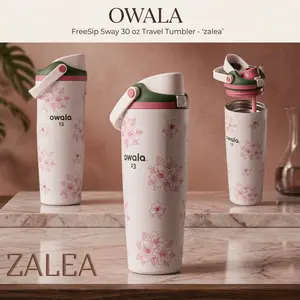 Owala 30oz Zalea Masters Golf Insulated Water Bottle FreeSip Sway Theme Model Leak Proof Built In Straw BPA Free Double Wall Travel Sport Hydration