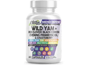Clean Nutra Wild Yam, Black Cohosh, Cranberry, D-Mannose, Maca Root, Red Clover, Dong Quai & More for Gut, Hormone & Energy Support | ProbioBloom