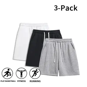 3-Pack Men’s Athletic Sweat Shorts – Elastic Drawstring Shorts for Basketball, Fitness & Running, Summer Vibes