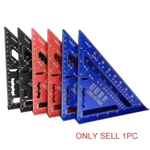 Aluminum Alloy Triangle Ruler, Speed Square Angle Protractor, Hardware Measuring Tool for Woodworking, Carpentry Tool, Hand Measuring Tool