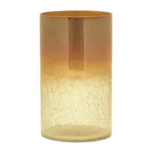 360 Stand Gold Glass Tabletop Pillar Candle Holder Set - 2 Pack, Modern Design, Home Accessories for Room Centerpiece, Ideal Gift for Home Supplies, Decoration