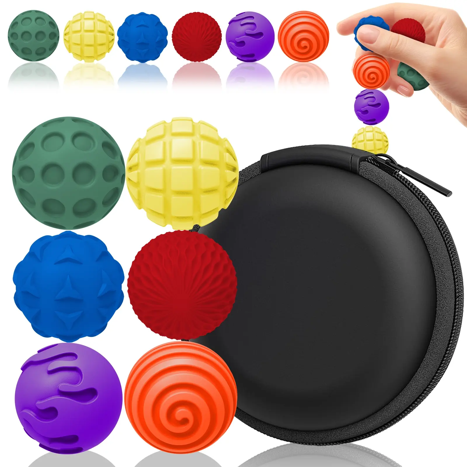 Adult magnetic stress ball, silicone magnetic ball, fidget roller sensory magnetic ball for restlessness, gift set for adults and teens, office decoration