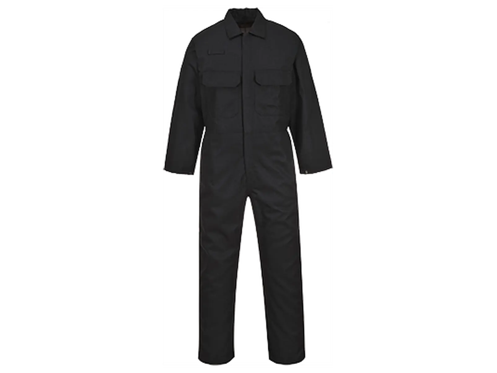 Portwest UBIZ1 Men's Bizweld 100% Cotton Coverall, Flame Resistant Workwear with Dual Hazard Protection, Black, Regular Fit, Uniforms, Menswear, Radiant, Convective, Protective Jacket Outerwear, Bibs & Coveralls, Workwear Outerwear, Bibs & Coveralls