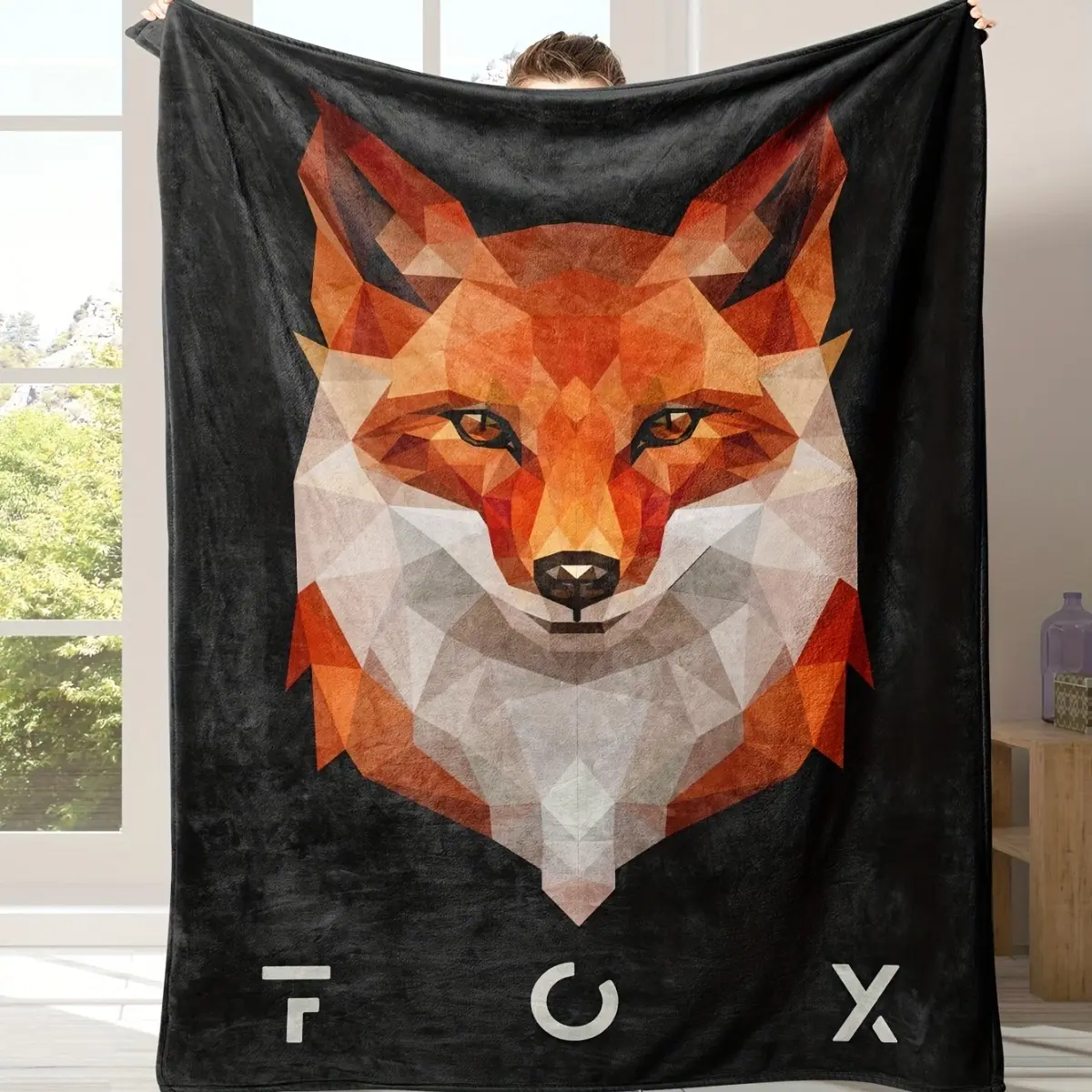 1pc Soft and Cozy Fox Flannel Blanket for Home, Travel, and Office - Perfect Gift for Boys, Girls, and Adults - Available All Season