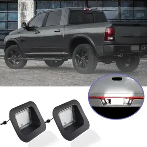 🔥Ram/Dodge Ram Owners! 2Pcs LED License Plate Light Fits 2003-2020 1500/2500/3500 ✅ FCC Certified ✅ 5-Min Plug & Play ✅ 6500K Super Bright! 12-24V Wide Voltage - Truck Lighting Upgrade! Led Truck Pickup Led Car Lights Car Accessories