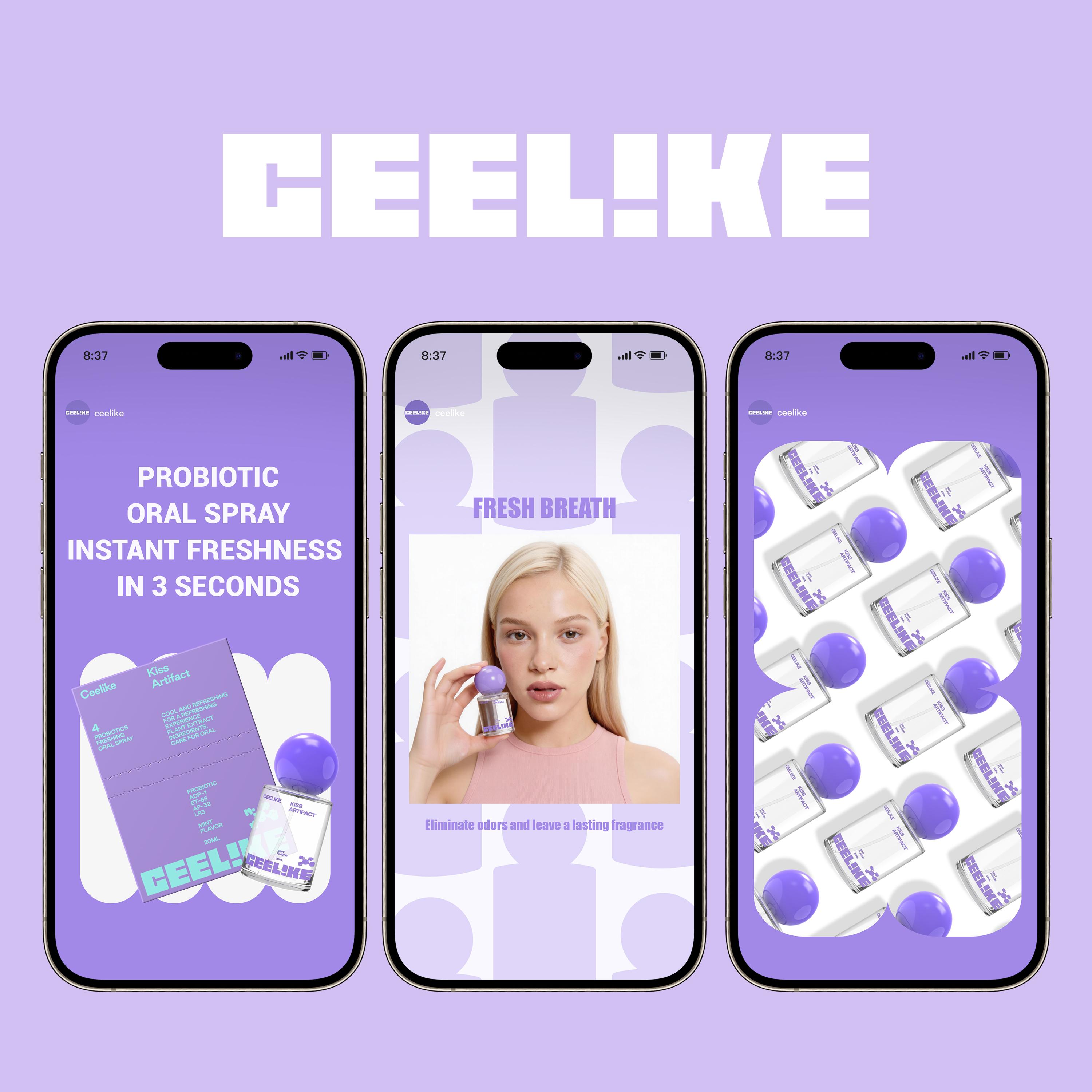 CEELIKE Probiotic Oral Spray | 20ml Breath Freshener for Long-Lasting Freshness & Oral Care | Sugar-Free & Travel-Friendly