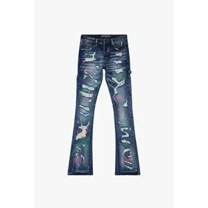 “ZERO” STACKED FLARE DARK BLUE