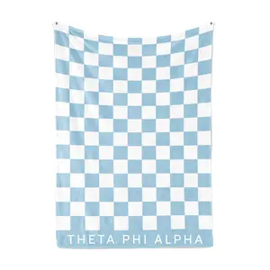 Theta Phi Alpha Blanket - Thick Checkered Sherpa Blanket