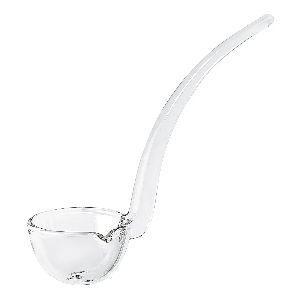 HomeRoots 6 in. European Handcrafted Mouth-Blown Crystal Gravy Dressing-Sauce Ladle, Camp Kitchen Glass Utensil, Wedding-House Warming Gift with Jack Badash Signature, All-Natural Components, Environmentally Sustainable Handmade Cooking Tool