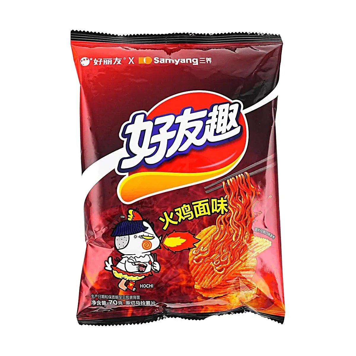 ORION Fire Chicken Flavor Potato Chips 70g - Spicy Korean Snack for Foodies