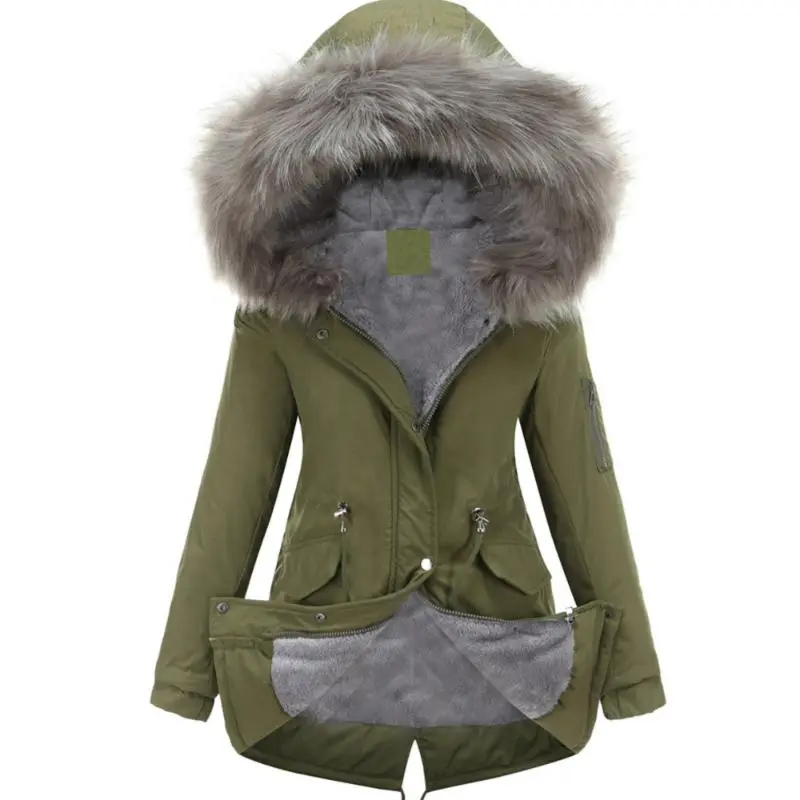 Casual Pullover Hoodie Furry Parka Long Sleeve Drawstring Waist Faux Fur Lined Fall Winter Jacket Warm Outerwear Cozy Street Style, Streetwear, WardrobeStaple, FashionForward, Trendy