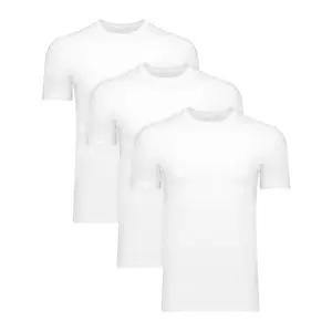 Hanes Men's Sweat Block Crewneck Tee White 3-pack Underwear Multi Pack Comfortable Fit Soft Stretch Fabric Breathable Swtcr3