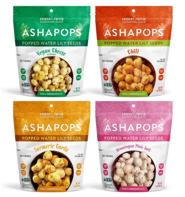 Popped Water Lily Seeds by AshaPops - Variety Pack