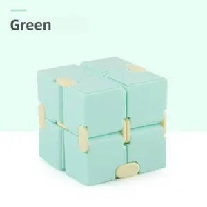 Macaron Infinity Cube Fidget Toy Fidget Cubes Creative Flip Infinite Cube Stress Relief Puzzle Toy for Adults Kids