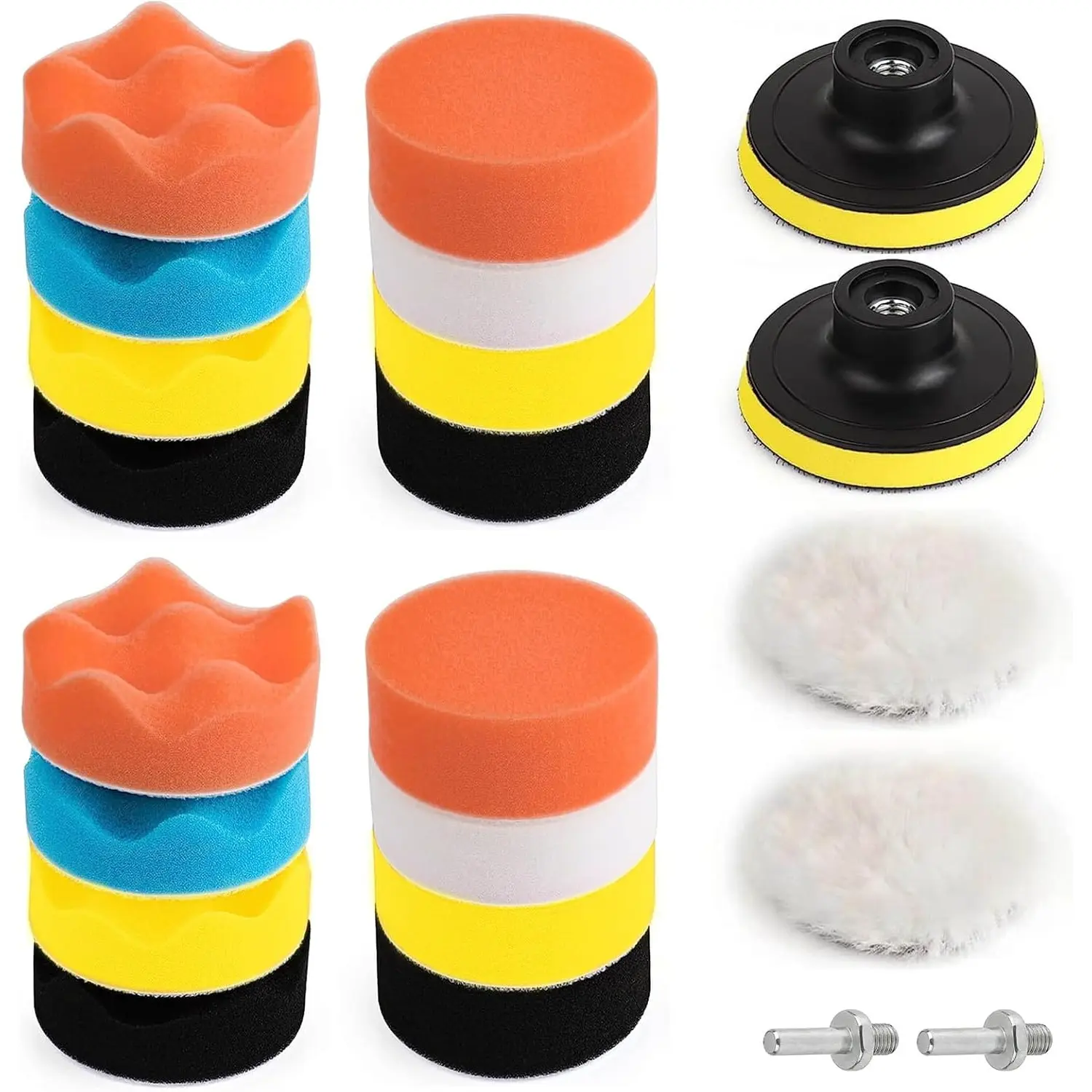 22 Pcs Polishing Pads Kit 3 Inch Sponge Buffing Pads,Buffer for Car Detailing, Polishing Wheel for Drill,Car Buffer Polisher Kit Drill Buffing Kit for Car Polishing, Waxing, Sealing Glaze - Home Improvement.