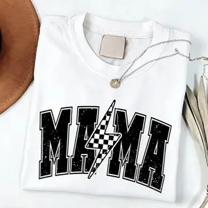 Mama Lightning Shirt, Cool Mom Tee, Minimalist Mama Shirt, Trendy Mom Outfit, Mother’s Day Gift for Mom
