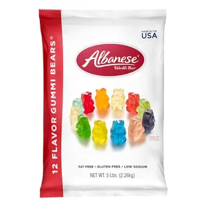 Albanese World's Best 12 Flavor Gummi Bears, 5lbs bag