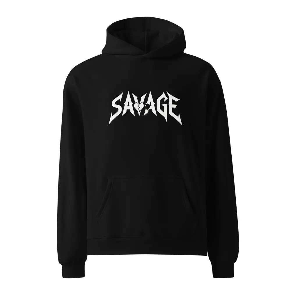 Savage Hoodie Wht Logo