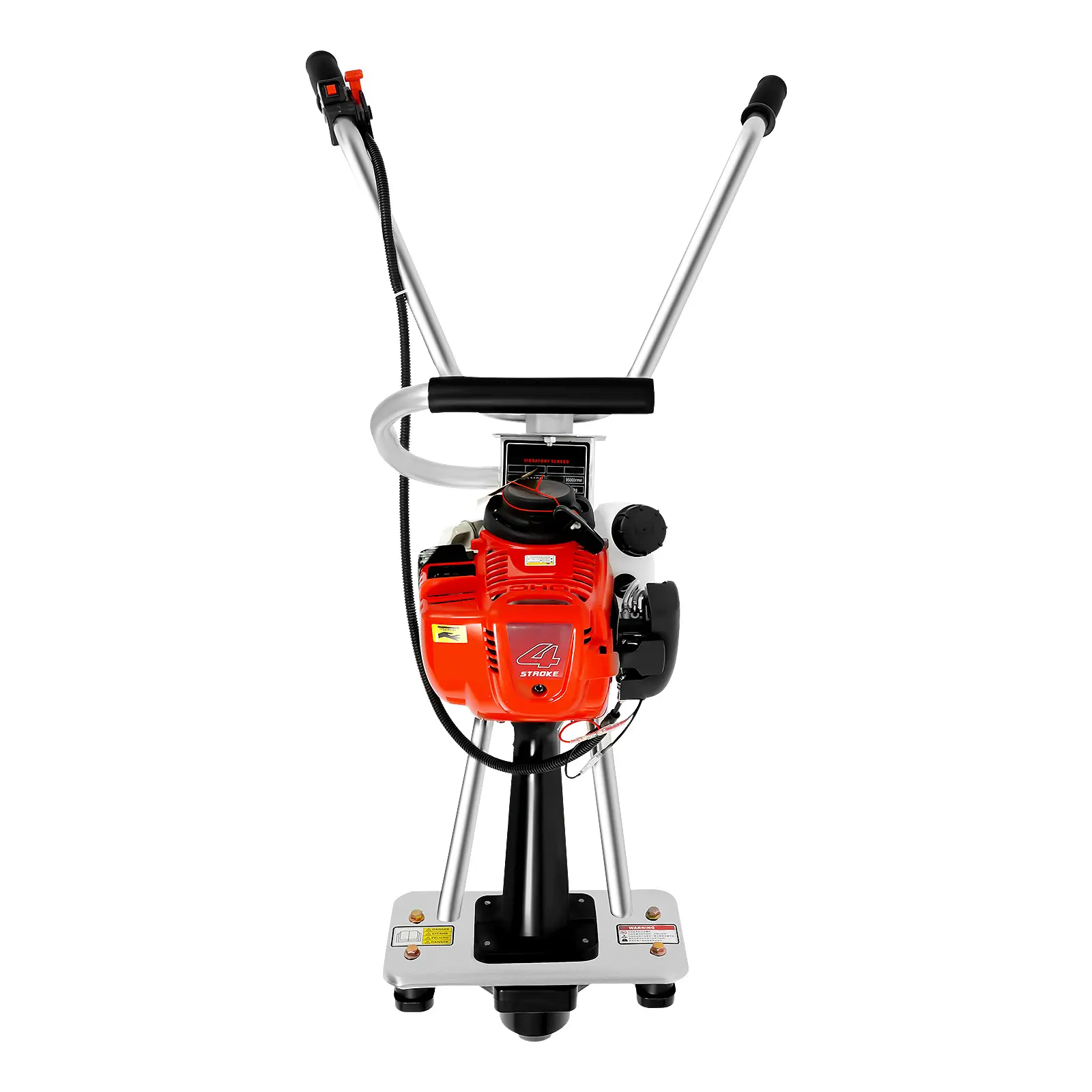900W 4-Stroke Gas-Powered Professional Concrete Vibrating Machine, Durable Industrial Heavy-Duty Compaction Tool, Universal Ruler Compatibility Excluded, Fits 1-5m Pokers, Home Construction Equipment