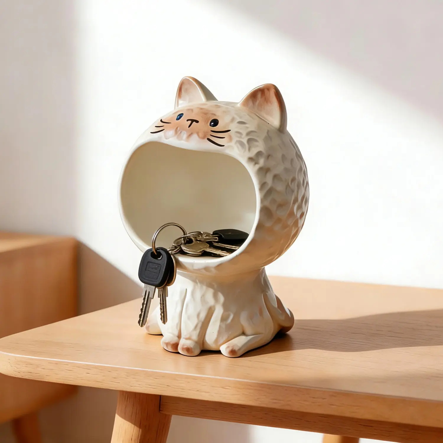 Cute Siamese Cat Design Desktop Decoration Ornaments, Home Ornament, Resin Sculpture Craft, Resin Figure, Decorative Figurines, Cute Collectible Figurines, Key Storage Tray, Bookshelf Living Room Office Cabinet Decor