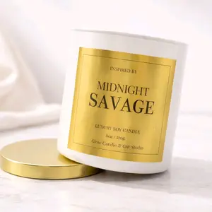Midnigth Savage 8onz Luxury Soy Candle by Glow Candle & Gift Studio - 8oz / 220g - Gold Label