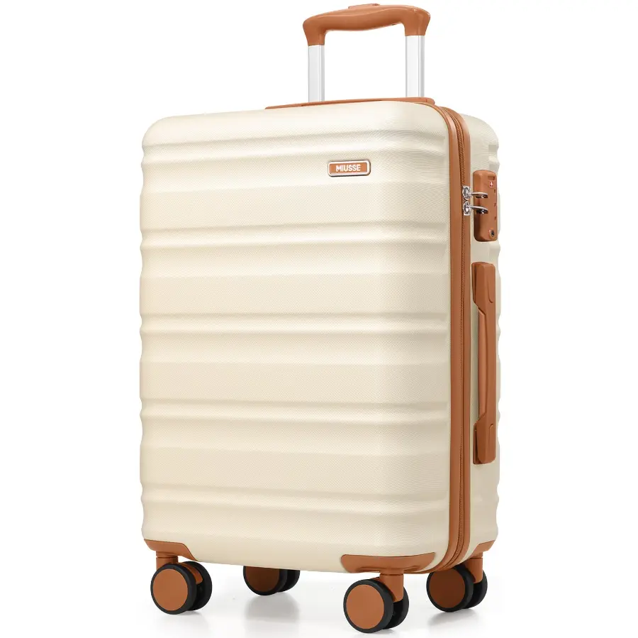 Miusse 20inch Carry-On Luggage Hardside with Spinner Wheels & TSA Lock Lightweight Durable Rolling Suitcase for Travel Women Men Airline Approved