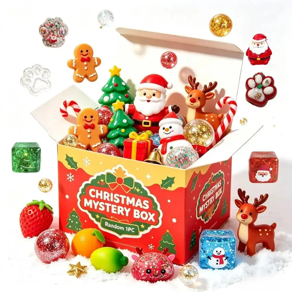 2026 Hot Christmas Surprise Blind Box Soft Squeeze Toy, Stress Relief Fidget Toy, Cute Xmas Gift For Adults Kids, Random 1PC