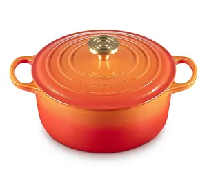 Le Creuset Flamme Doree 4.5 Quart Round Cast Iron Dutch Oven