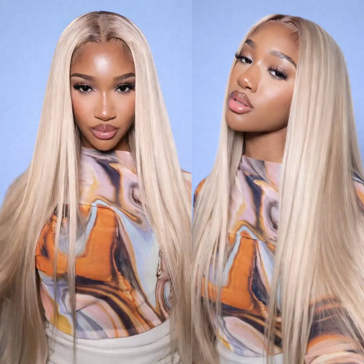Alipeal Wigs Glueless Ash Blonde #18/613 Straight 13x4 Lace & 5x5 Lace Wigs with Drawstring Ready to Go Human Hair Pre Cut Pre Plucked Lace