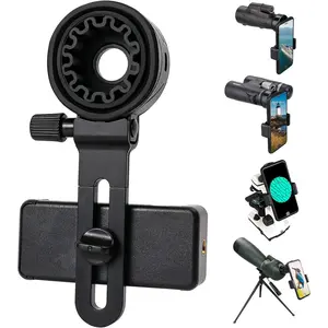 Telescope Phone Adapter, Universal Cell Phone Mount Compatible Binoculars, Monocular, Microscope, Spotting Scope, Telescope, Smartphone Holder Clip Bracket Fits Almost of Mobile Phones