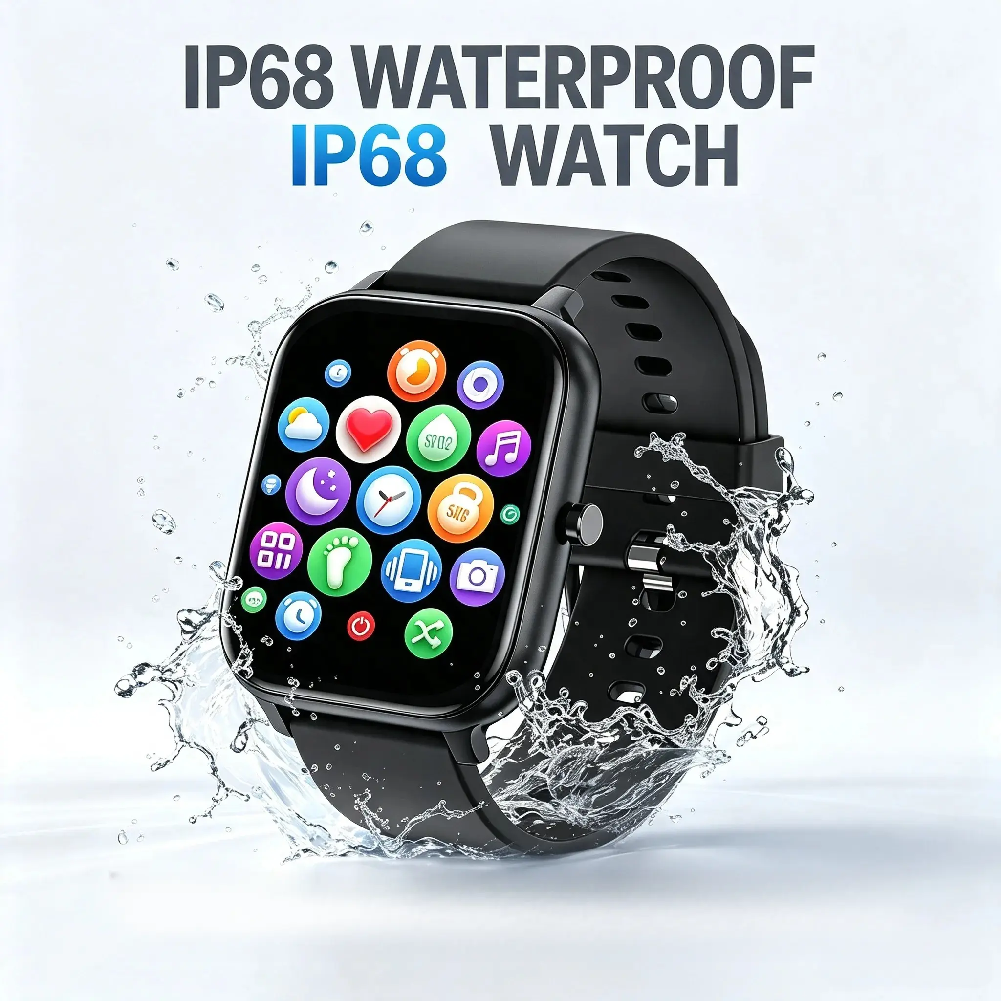 Smart Watch with Bluetooth Call, 1.83" HD Touch Screen Fitness Tracker with 112 Sport Modes, Heart Rate SpO2 Sleep Monitor, IP68 Waterproof Activity Tracker for Men Women, Compatible iOS Android