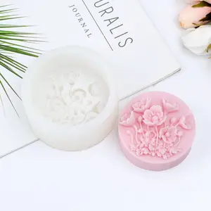 Camellia Floral Soap Silicone Mold, Handmade Scented Candle Resin Craft Making, Bathroom Bar Decor, Wedding Gift, Durable