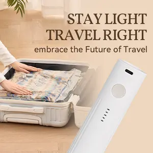 [2026 Upgraded] Cordless Travel Vacuum Storage Compression Bag Set 15 Pack -Vacuum Bags for Travel with Rechargeable air Pump，for Luggage and Suitcase, Space Saver for Clothes and Clothing Travel Zipper Pouches