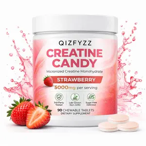 Creatine Chews 5000mg – Strawberry Flavor | Micronized Creatine Monohydrate, 90 Chewable Tablets | Sugar-Free, 3rd-Party Tested, Non-GMO | Energy, Strength & Workout Performance | No Mixing Required