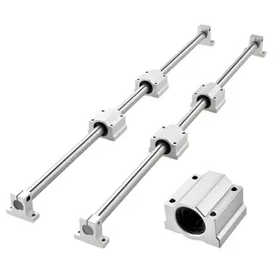 VEVOR Linear Rail Kit, SFC25, 2Pcs 1000 mm (39.4 inch) Linear Motion Guide Rails and 4Pcs Bearing Slide Blocks, for DIY Engraving Machine Lathe Milling Machine Slides, DIY Training Rocker Plate