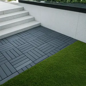Plastic Interlocking Deck Tiles,44 Pack Patio Deck Tiles,12"x12" Square Waterproof Outdoor All Weather Use, Patio Decking Tiles