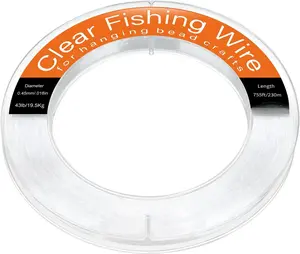 Clear Fishing Line Wire 755 ft, Invisible Fishing Wire Nylon String for Hanging Balloons Crafts Picture Decorations, Clear String for Bracelets Necklaces,  Making Beading Threads Cords WUINDID