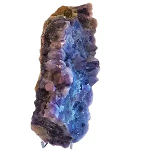 Thunder Bay Amethyst Cluster • 2,366 g Grape-Violet Crystal Cluster • Natural Canadian Quartz with Hematite Backing • Display Ridge Specimen