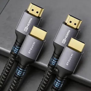 2-Pack 8FT 8K HDMI Cable for PS5 Xbox Series X | 4K@120Hz 8K@60Hz 48Gbps | Slim Braided Cord with eARC Dolby Vision | Stouchi