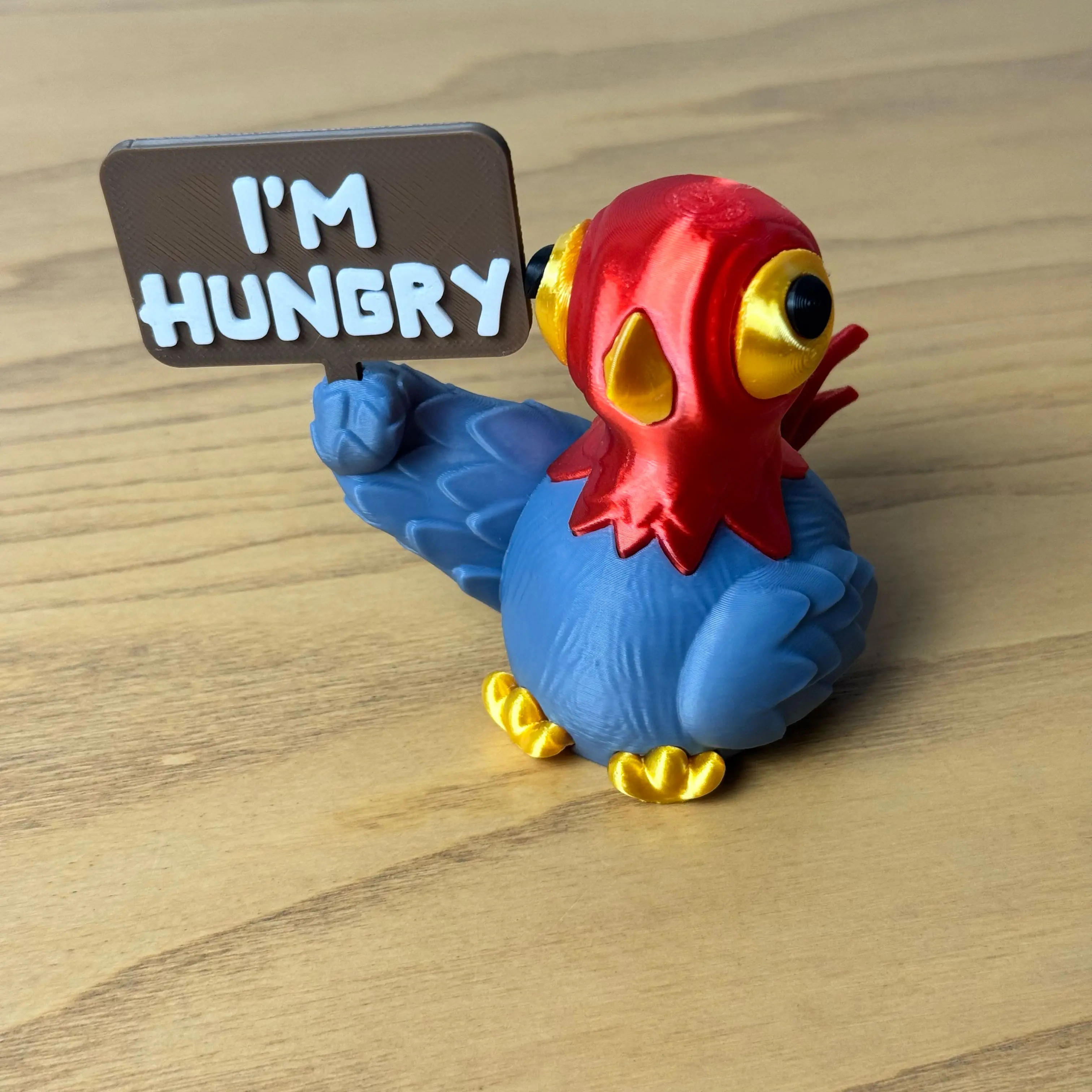 Protest Pigeon – Funny 3D Printed Bird with Signs, figurine