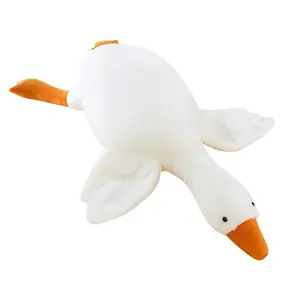 Cute White Goose Pillow Plush Toy - Creative Animal Design Plush Toy - Goose Shaped Pillow - Gifts for Girl Boy